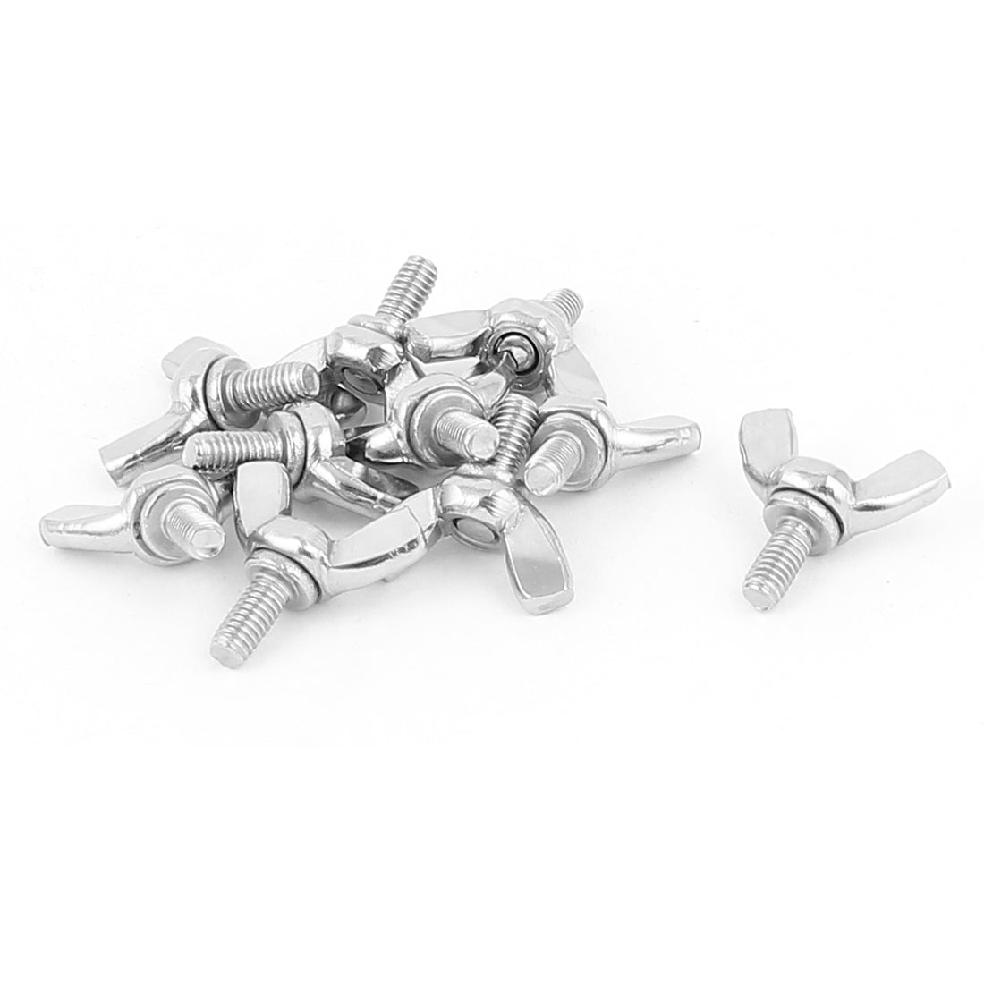 Harfington Metric M4x8mm 304 Stainless Steel Butterfly Wing Screws Bolts 10pcs