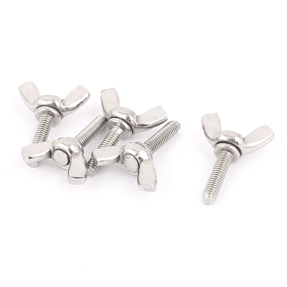 Harfington M4x16mm 304 Stainless Steel Wing Head Screw Bolts Fastener 5pcs