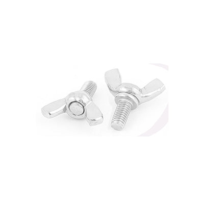 Harfington M5 Thread 304 Stainless Steel Thumb Wing Hand Bolt Screws 5pcs