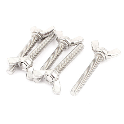 Harfington Metric M6x40mm 304 Stainless Steel Butterfly Wing Screws Bolts Fasteners 5pcs