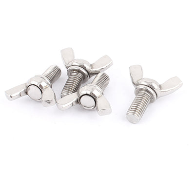 Harfington M8x16mm 304 Stainless Steel Thread Bolt Wing Screws Fasteners 4pcs