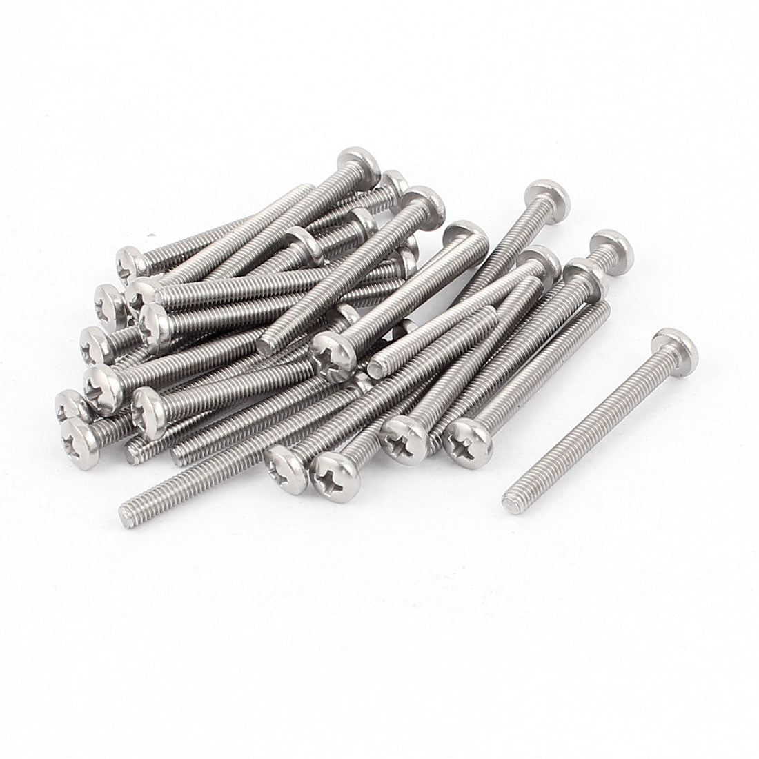 Harfington M4 x 40mm Thread Phillips Head Screws 30pcs for Cabinet Drawer Handles