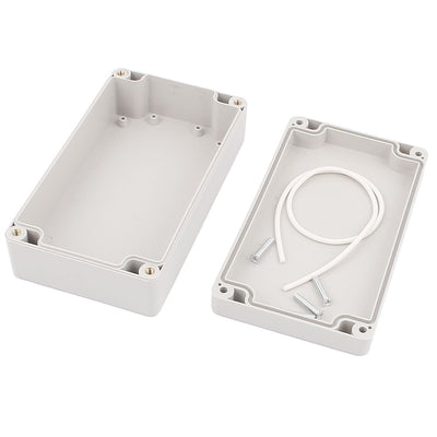 Harfington 158mm x 90mm x 48mm Plastic Outdoor Electrical Enclosure Junction Box Case Gray