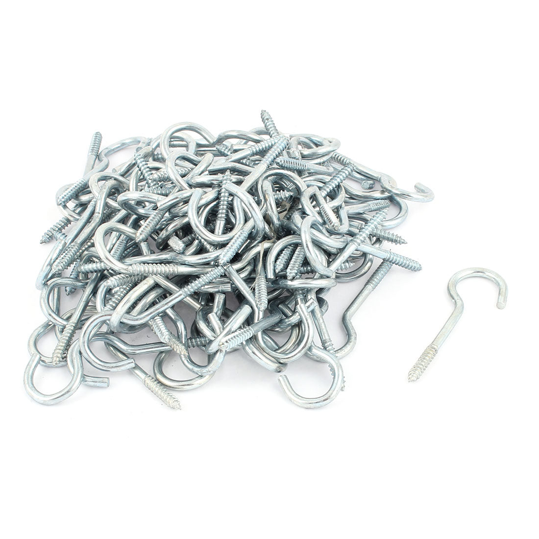 Harfington 4mm Dia Thread Zinc Plated Eye Bolt Eyelet Hook Screw Assortment Blue 100pcs