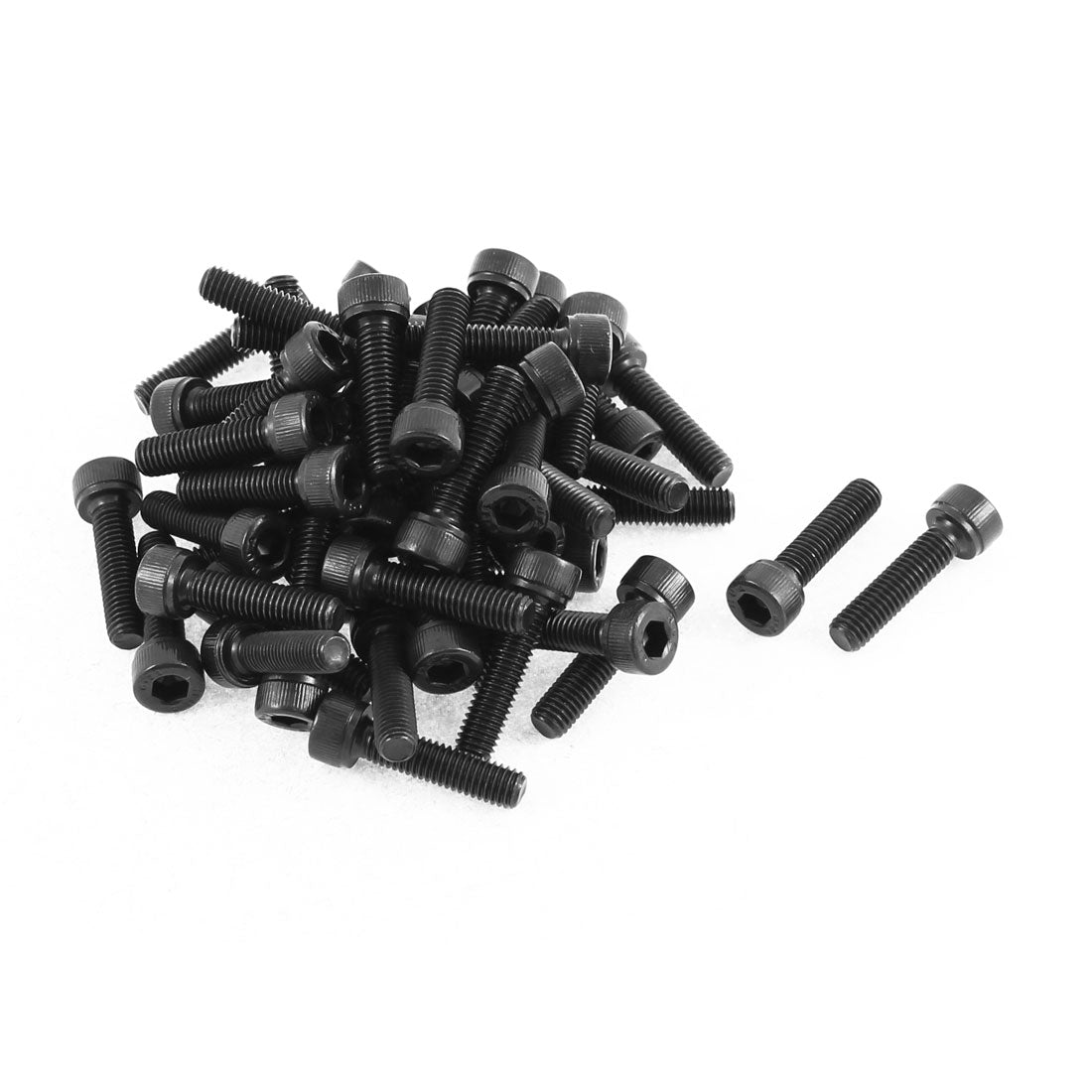 Harfington M5 x 20mm Alloy Steel Hex Bolt Socket Head Cap Machine Screw Black 50pcs