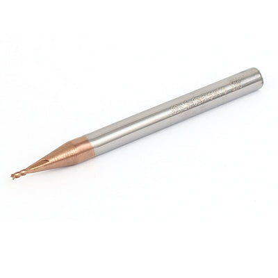 Harfington 4mm Shank 1mm Cutting Dia Helical Groove 4-Flute Tungsten Steel End Mill