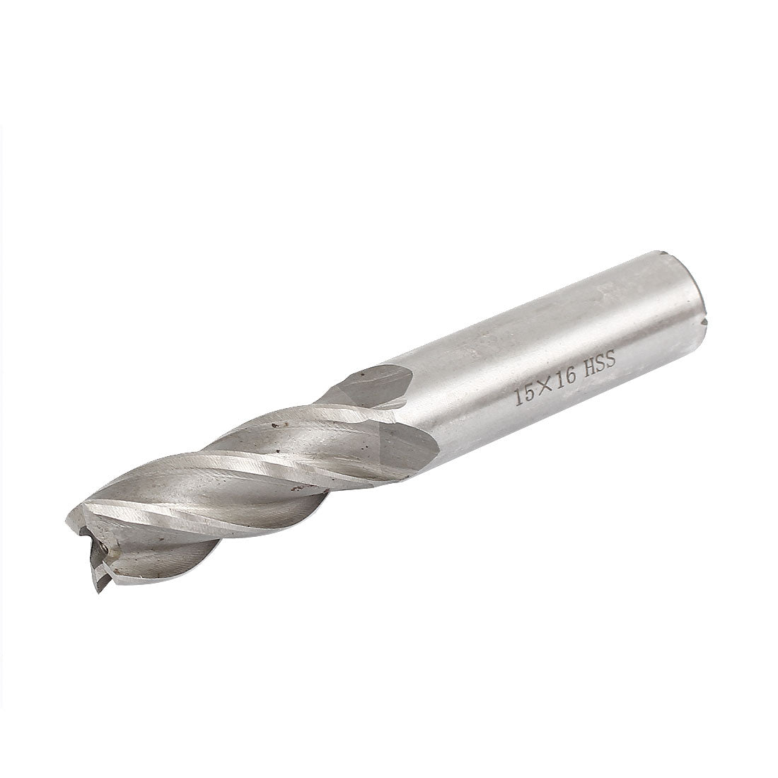 Harfington 16mm Shank 15mm Cutting Dia 4 Flutes Spiral HSS End Mill Cutter
