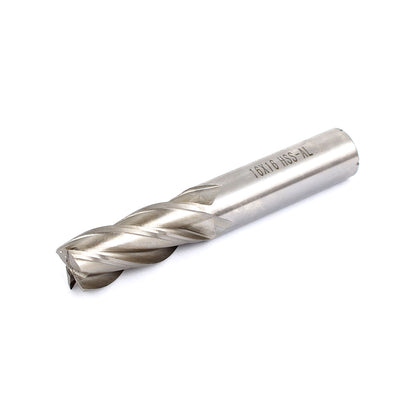 Harfington 16mm Shank 16mm Cutting Dia 4 Flutes Spiral HSS End Mill Cutter