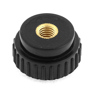Harfington M8 Female Thread 30mm Knurled Head Clamping Knob Replacement Black