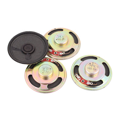 Harfington 0.5W 8 Ohm 50mm Diameter Internal Magnet Speaker Loudspeaker 4Pcs
