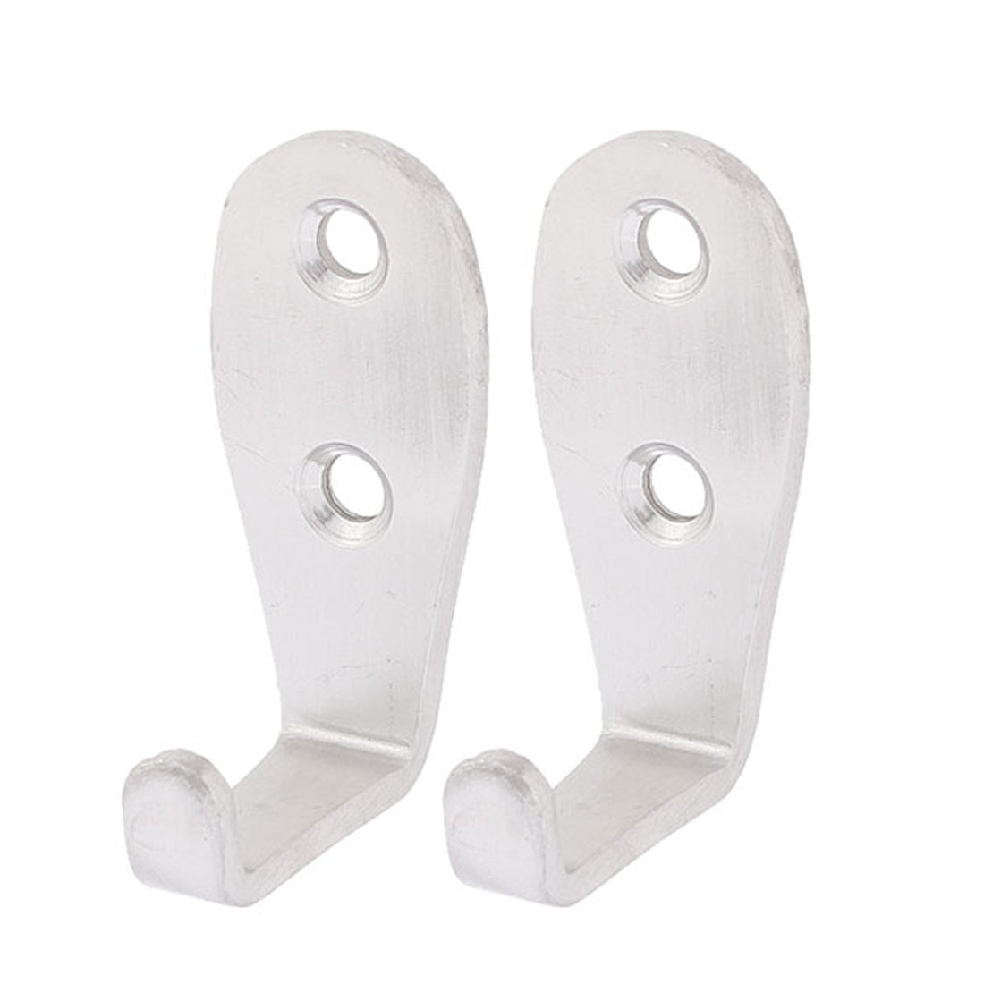 uxcell Uxcell Door Wall Screw Mounted Hook Holder Hanger 3 Thickness 6PCS