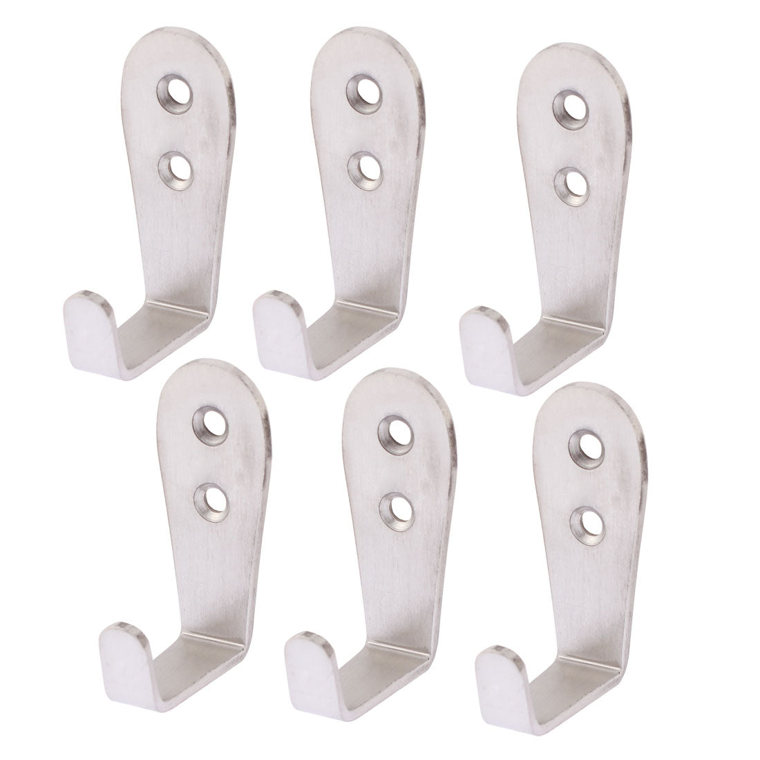 uxcell Uxcell Door Wall Screw Mounted Hook Holder Hanger 3 Thickness 6PCS