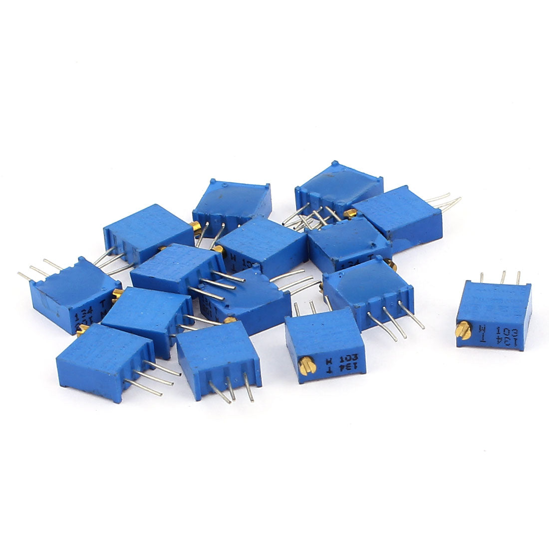Harfington 15 Pcs 3296W 10K ohm Multiturn Potentiometer Pot Variable Resistor