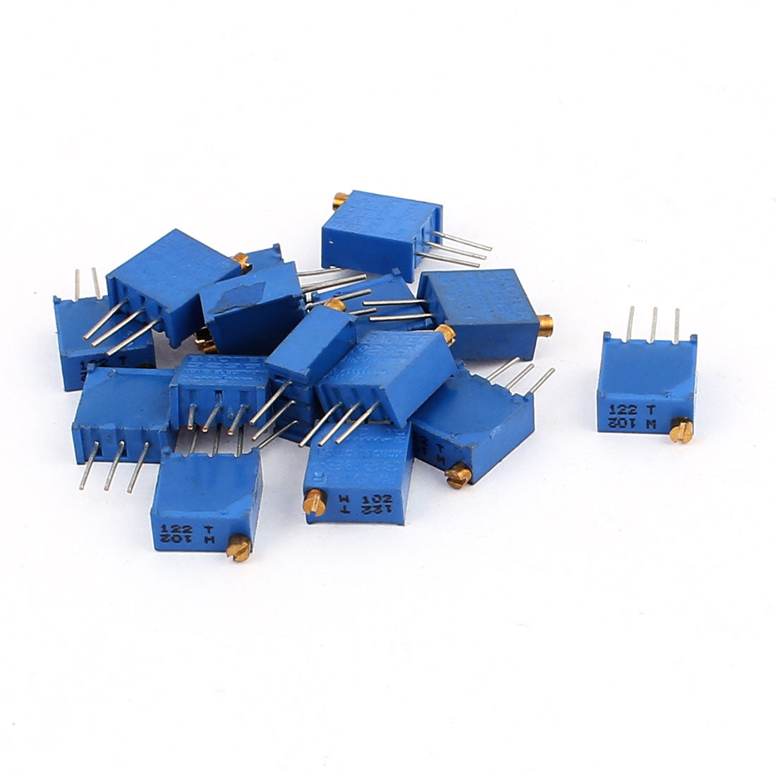 Harfington 15 Pcs 3296W 1K ohm Multiturn Potentiometer Pot Variable Resistor