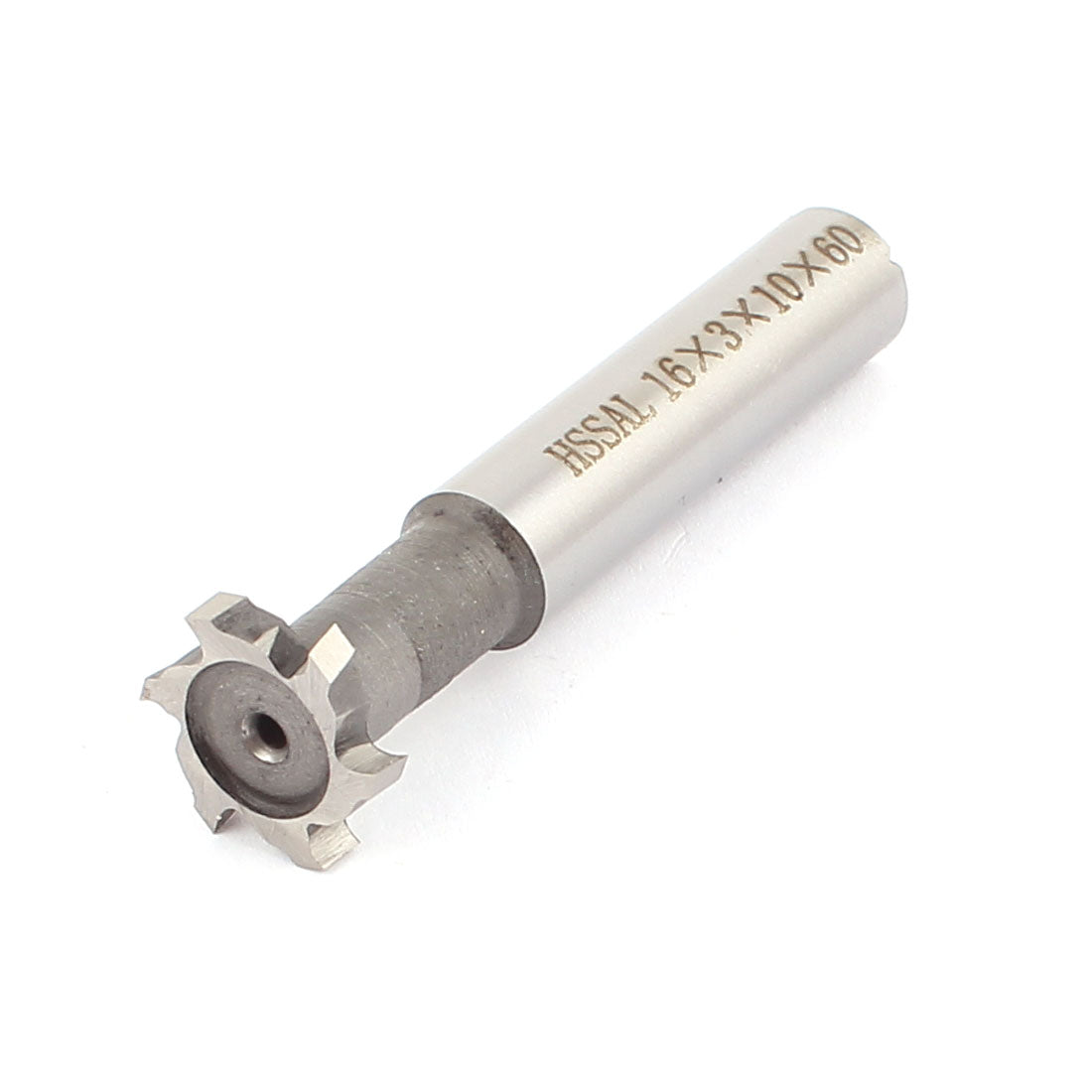 Harfington 16mm Cutting Dia 3mm Depth HSS-AL 6 Flutes T Slot End Mill Cutter 60mm Long