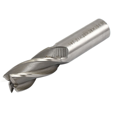 Harfington 21mm Cutting Diameter Straight Shank 4 Flutes End Mill Milling Cutter