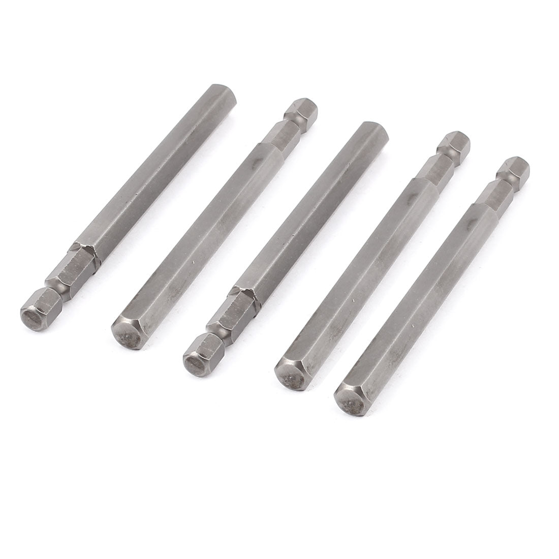 Harfington Hex Shank H8 Hexagon Head Magnetic Screwdriver Bits 100mm Length 5Pcs