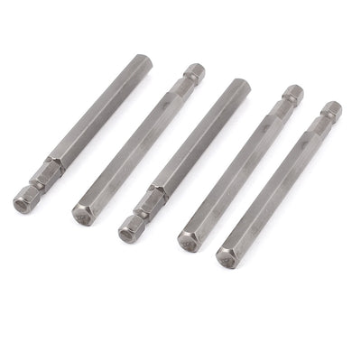 Harfington Hex Shank H8 Hexagon Head Magnetic Screwdriver Bits 100mm Length 5Pcs