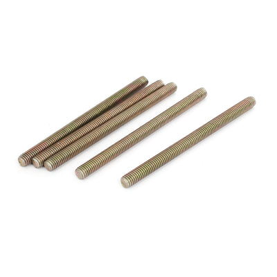 Harfington 1.25mm Pitch M8 x 110mm Male Threaded All Thread Rod Bar Stud Bronze Tone 5Pcs