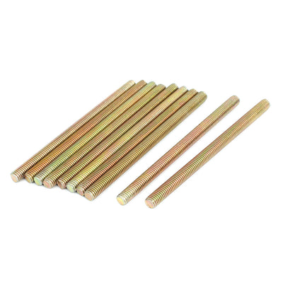 Harfington 1.25mm Pitch M8 x 100mm Male Threaded All Thread Rod Bar Stud Bronze Tone 10Pcs