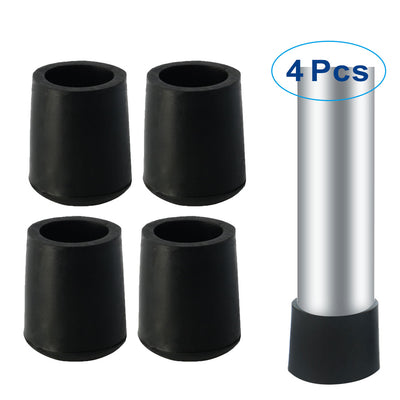 Harfington 16mm Inner Dia Cylinder Shaped Rubber Furniture Table Leg Cap Foot Protector Cover 4Pcs