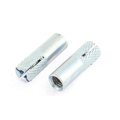 Harfington 10pcs M6 Thread Inner Expansion Bolt Screw Nuts Sleeve Anchors 25mm x 8mm