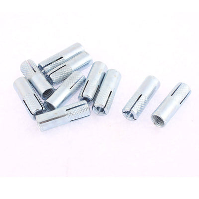 Harfington 10pcs M8 Thread 30mm x 10mm Inner Expansion Bolt Screw Nuts Split Sleeve Anchors