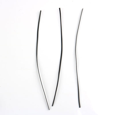 Harfington 130pcs 200mm x 3mm Black Plastic Coated Metal Cord Data Cable Binding Bags Packaging Wire Twist Ties