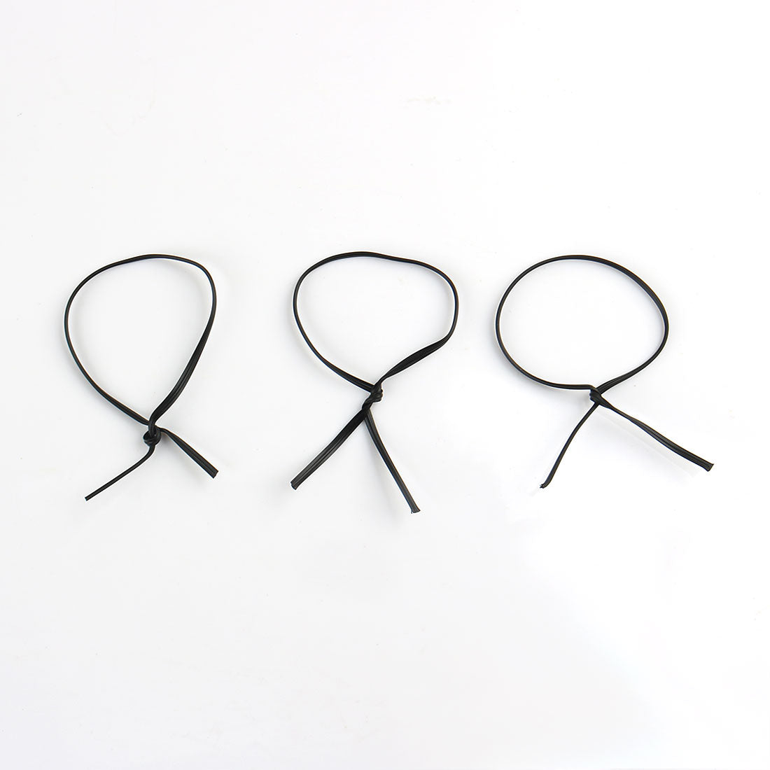 Harfington 130pcs 200mm x 3mm Black Plastic Coated Metal Cord Data Cable Binding Bags Packaging Wire Twist Ties