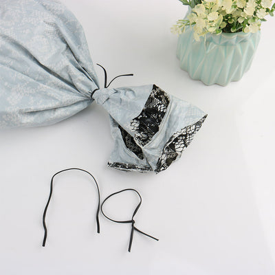 Harfington 130pcs 200mm x 3mm Black Plastic Coated Metal Cord Data Cable Binding Bags Packaging Wire Twist Ties