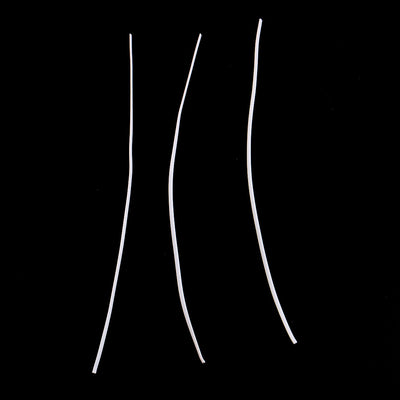 Harfington 130pcs 150mm x 2mm White Plastic Coated Metal Cord Data Cable Binding Organizer Bags Packaging Wire Twist Ties