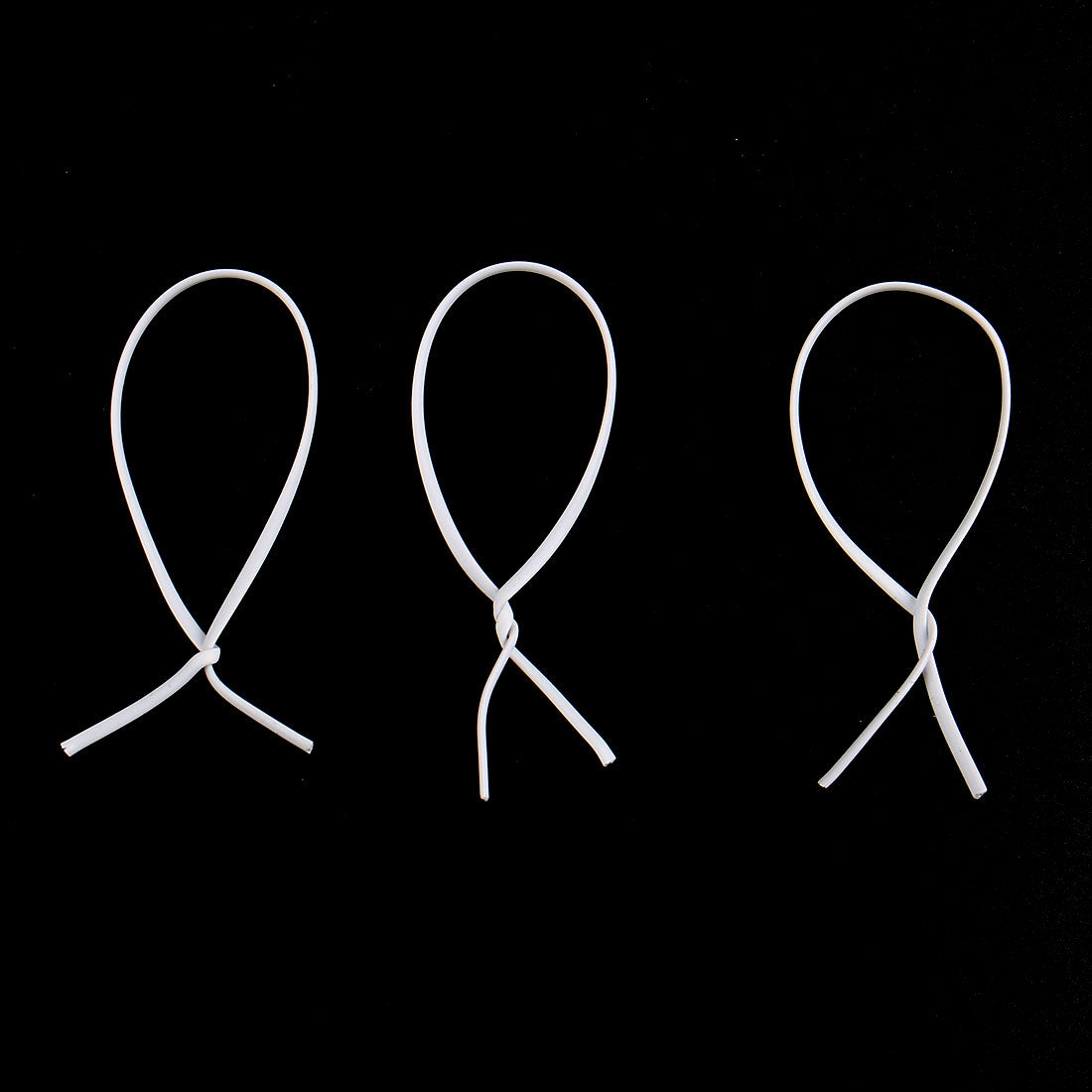 Harfington 130pcs 150mm x 2mm White Plastic Coated Metal Cord Data Cable Binding Organizer Bags Packaging Wire Twist Ties