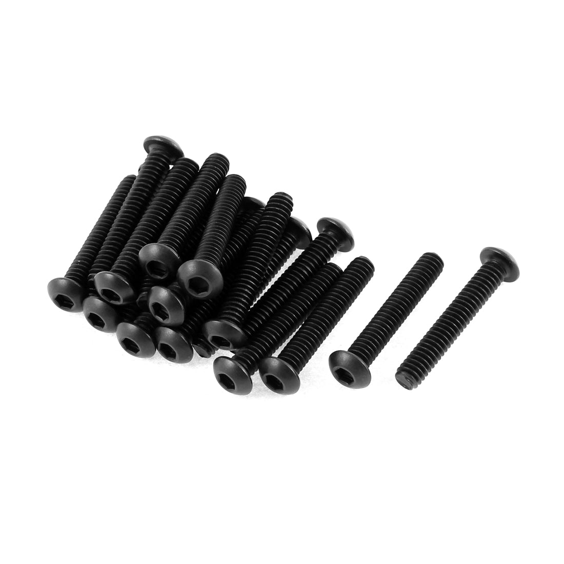 Harfington 1/4"-20x1-1/2" 10.9 Alloy Steel Button Head Hex Socket Cap Screw Bolt 20pcs