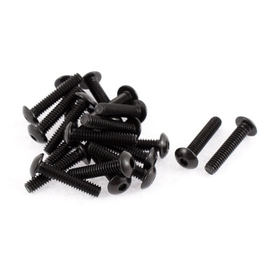 Harfington 5/32"-32x3/4" 10.9 Alloy Steel Button Head Hex Socket Cap Screw Bolt 20pcs