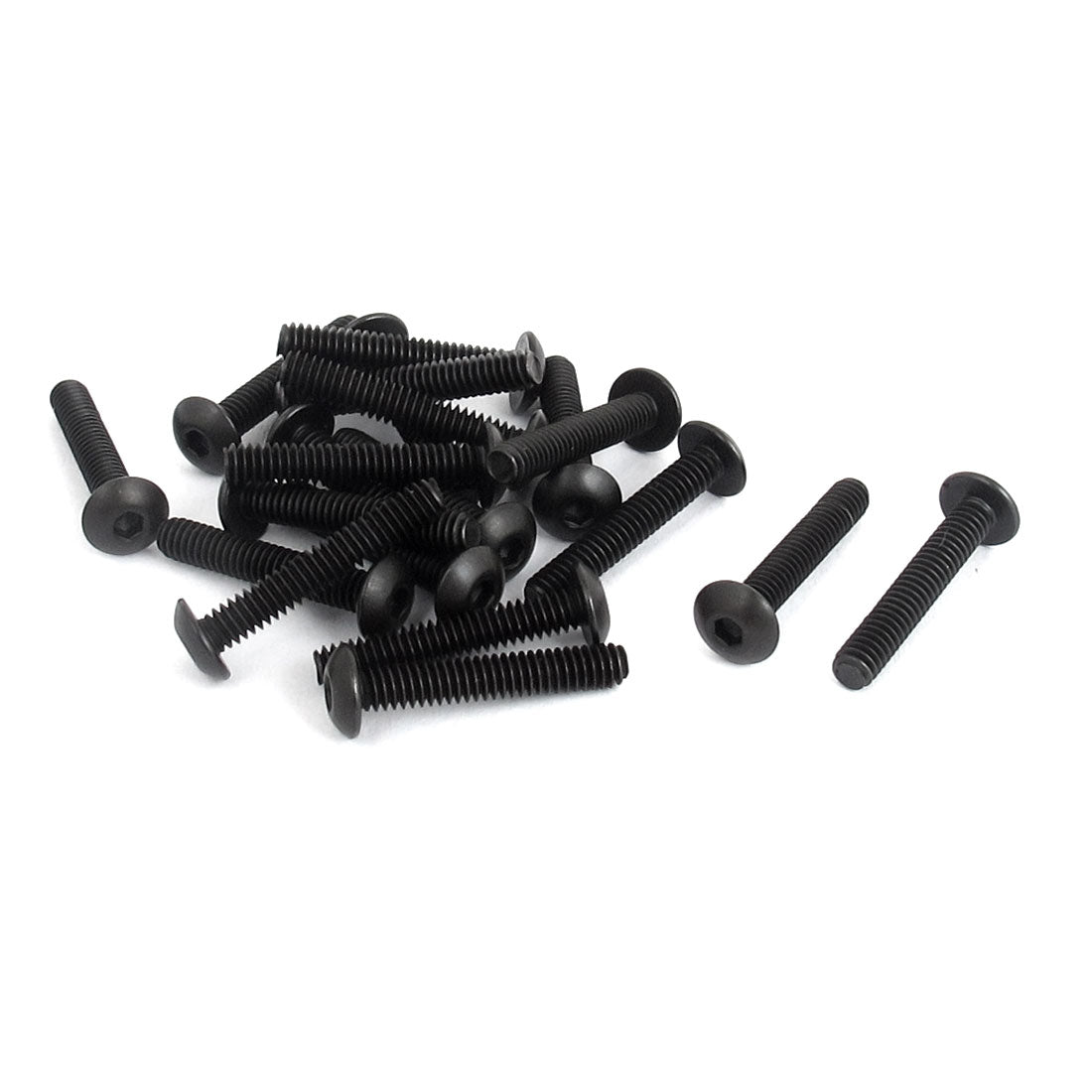 Harfington 1/8"-40x3/4" 10.9 Alloy Steel Button Head Hex Socket Cap Screw Bolt 20pcs