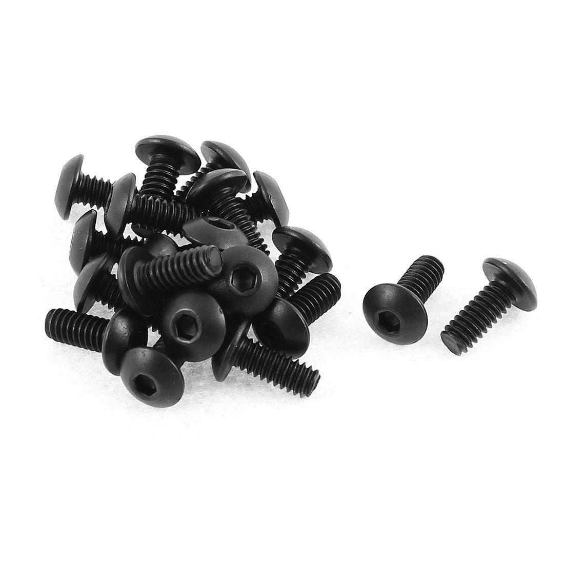 Harfington 5/32"-32x3/8" 10.9 Alloy Steel Button Head Hex Socket Cap Screw Bolt 20pcs