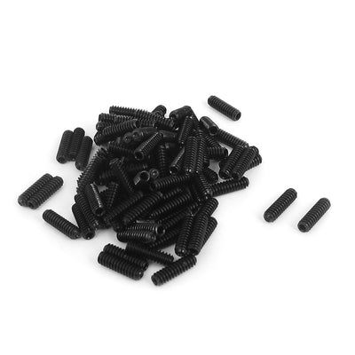 Harfington 4#-40x3/8" 12.9 Alloy Steel Hex Socket Set Cap Point Grub Screws Black 100pcs