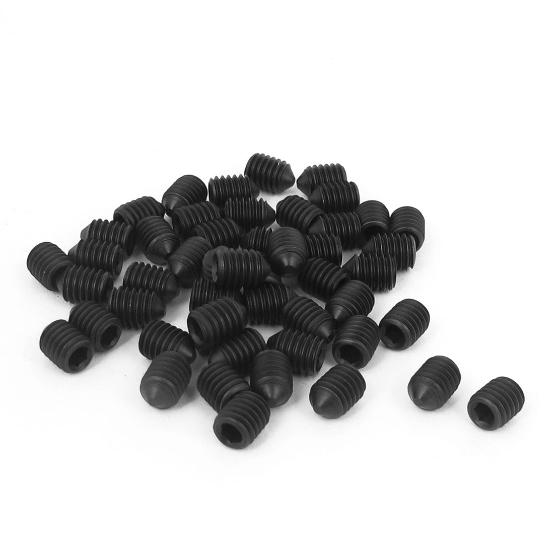 Harfington M6x8mm 12.9 Alloy Steel Hex Socket Set Cone Point Grub Screws 50pcs