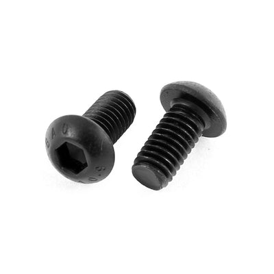 Harfington M6x12mm 10.9 Alloy Steel Button Head Hex Socket Cap Screw Bolt Black 100pcs