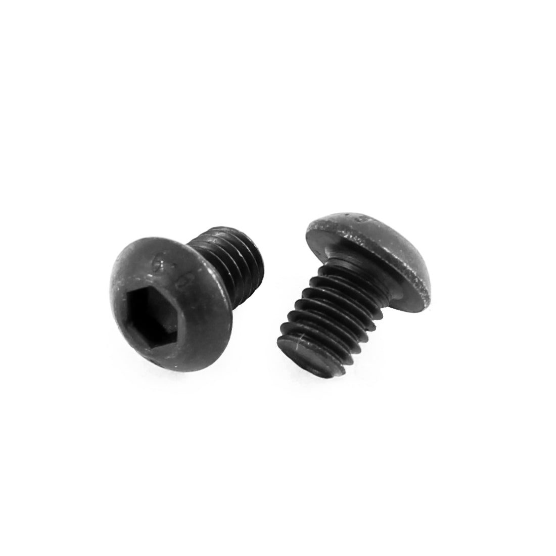 Harfington M6x8mm 10.9 Alloy Steel Button Head Hex Socket Cap Screw Bolt Black 100pcs