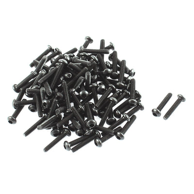 Harfington M2x10mm Thread 10.9 Alloy Steel Button Head Hex Socket Cap Screw Bolt 100pcs
