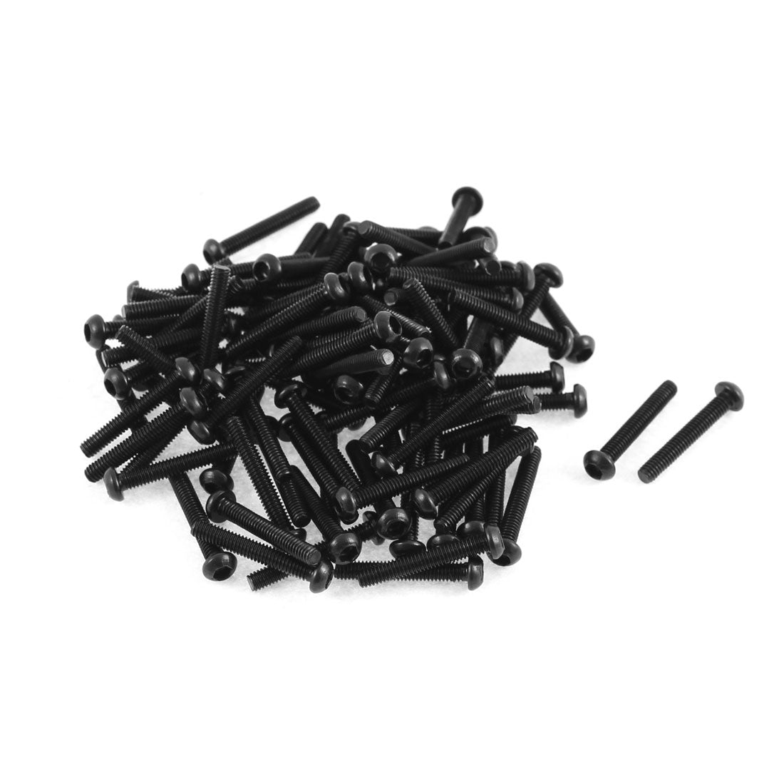 Harfington M2.5x16mm Thread 10.9 Alloy Steel Button Head Hex Socket Cap Screw Bolt 100pcs