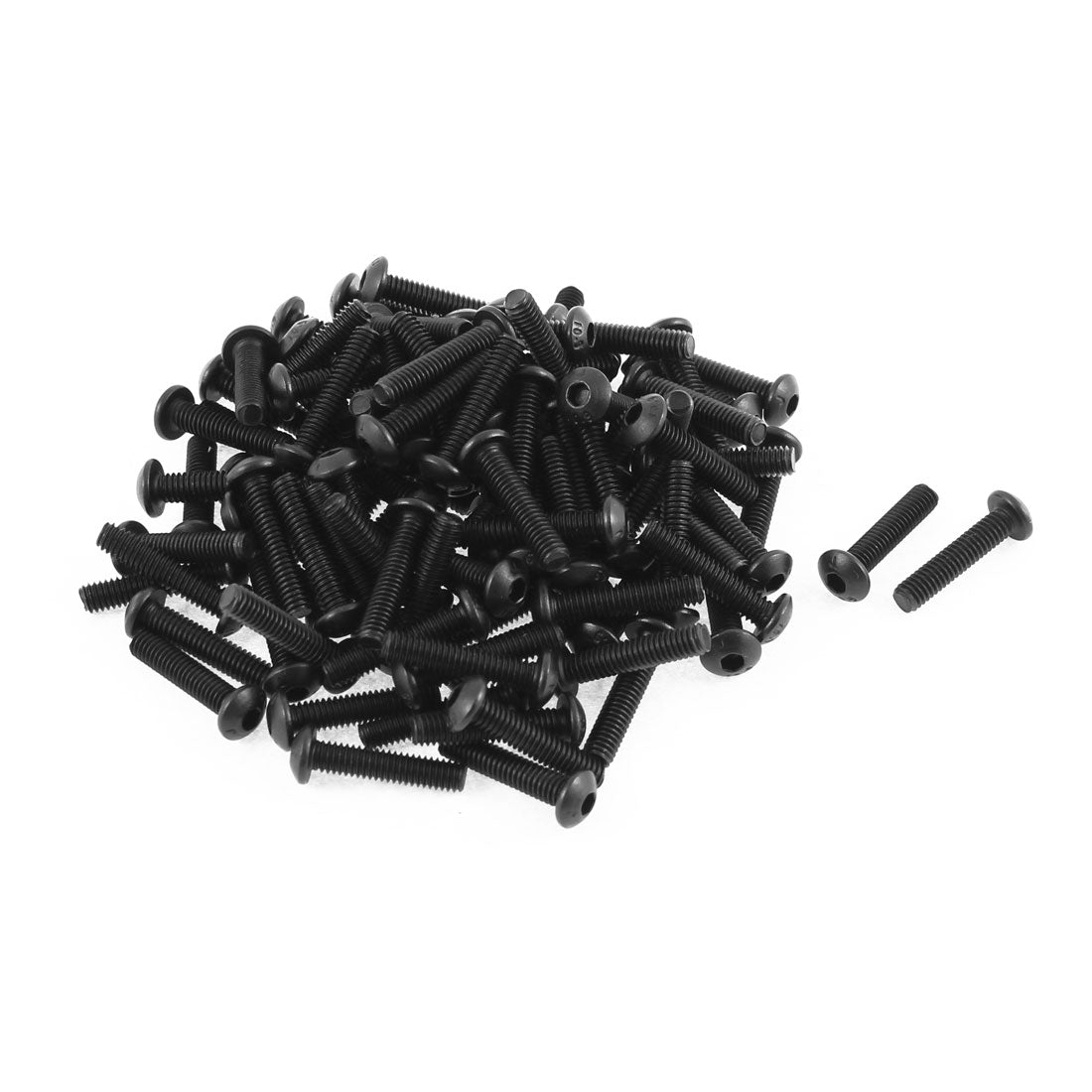 Harfington M4x18mm Thread 10.9 Alloy Steel Button Head Hex Socket Cap Screw Bolt 100pcs