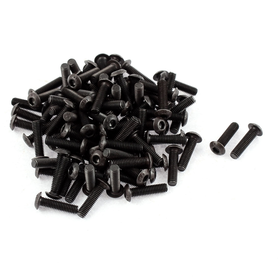 Harfington M3x12mm Thread 10.9 Alloy Steel Button Head Hex Socket Cap Screw Bolt 100pcs