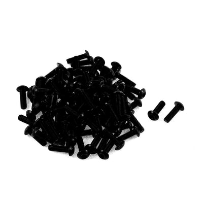 Harfington M3x10mm Thread 10.9 Alloy Steel Button Head Hex Socket Cap Screw Bolt 100pcs