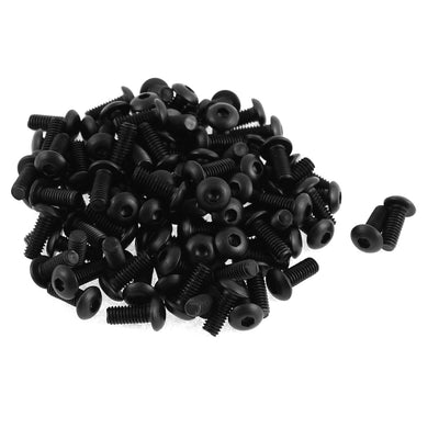 Harfington M4x10mm Thread 10.9 Alloy Steel Button Head Hex Socket Cap Screw Bolt 100pcs