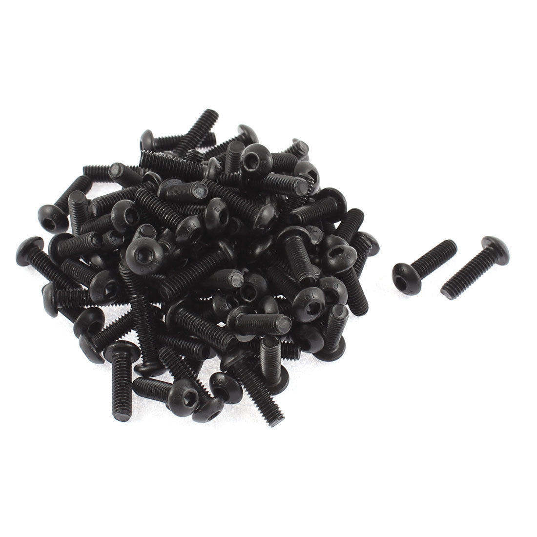 Harfington M4x14mm Thread 10.9 Alloy Steel Button Head Hex Socket Cap Screw Bolt 100pcs