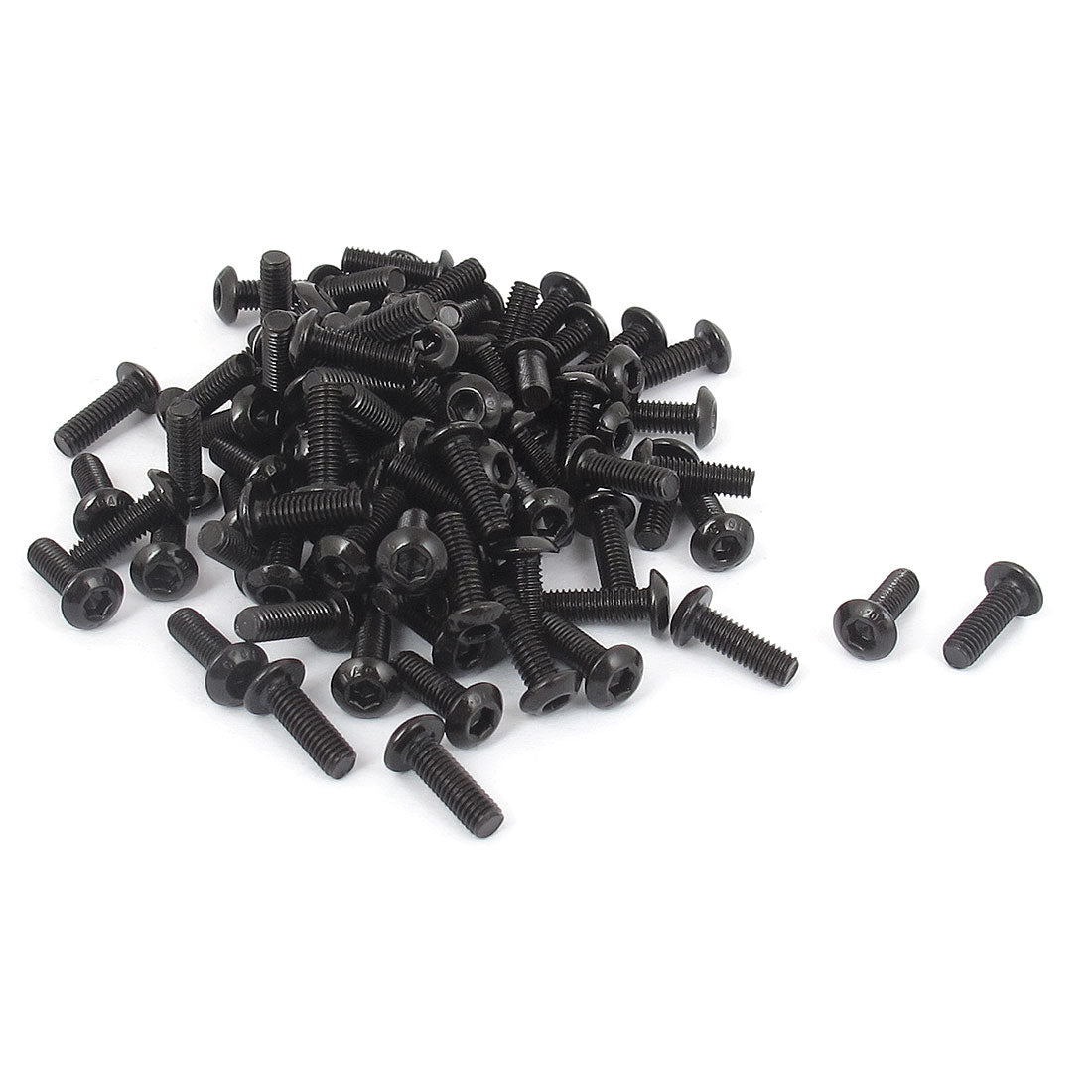 Harfington M3x9mm Thread 10.9 Alloy Steel Button Head Hex Socket Cap Screw Bolt 100pcs