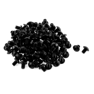 Harfington M4x5mm Thread 10.9 Alloy Steel Button Head Hex Socket Cap Screw Bolt 100pcs