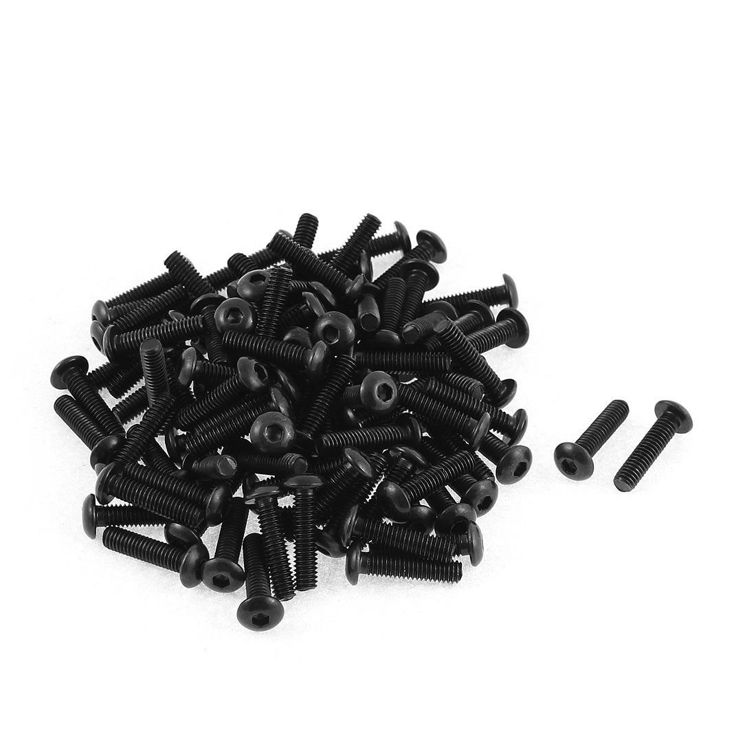 Harfington M4x16mm Thread 10.9 Alloy Steel Button Head Hex Socket Cap Screw Bolt 100pcs
